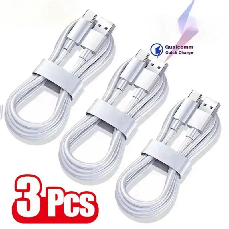 3PCS 100W 6A Super Fast Charger Cable Fast USB Type C Charging Data Cord Quick Charger Cabletype c charger fast charging