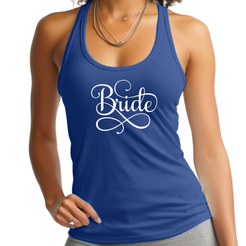 Womens Fitness Tank Top Graphic T-shirt Bride Accessories - Wedding