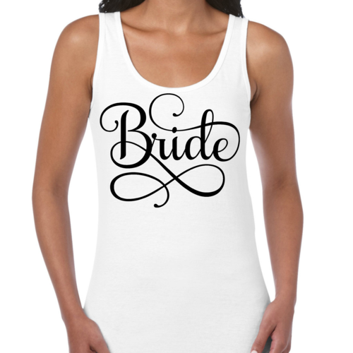 Womens Fitness Tank Top Graphic T-shirt - Bride Accessories - Wedding