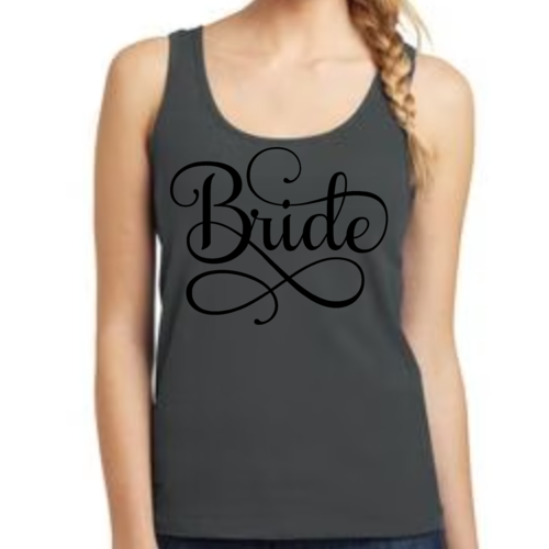 Womens Fitness Tank Top Graphic T-shirt - Bride Accessories - Wedding