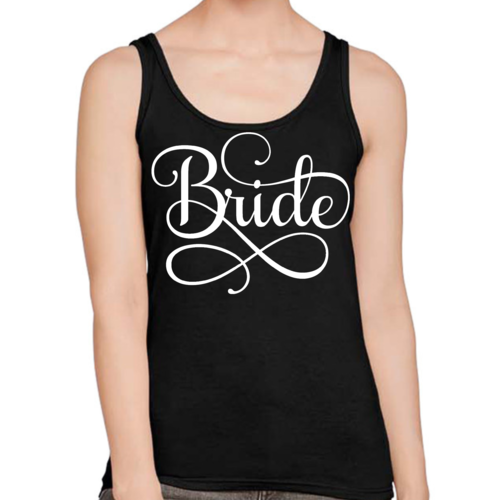 Womens Fitness Tank Top Graphic T-shirt Bride Accessories - Wedding