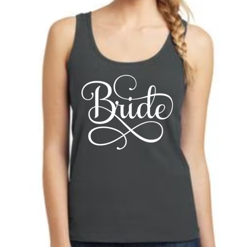 Womens Fitness Tank Top Graphic T-shirt Bride Accessories - Wedding