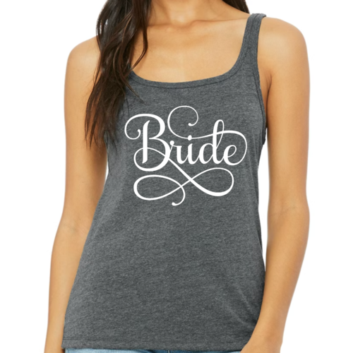 Womens Fitness Tank Top Graphic T-shirt Bride Accessories - Wedding