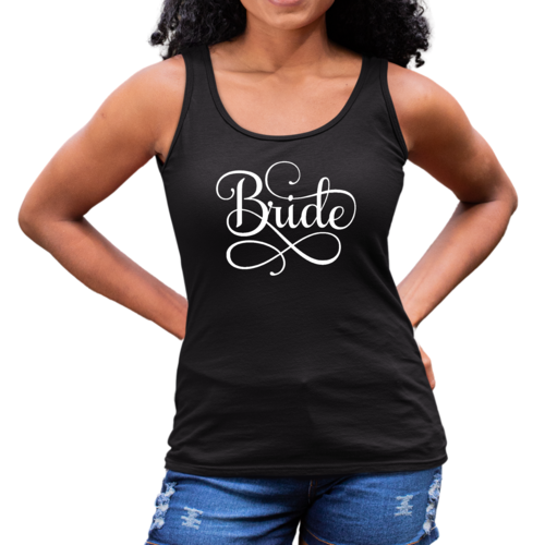 Womens Fitness Tank Top Graphic T-shirt Bride Accessories - Wedding