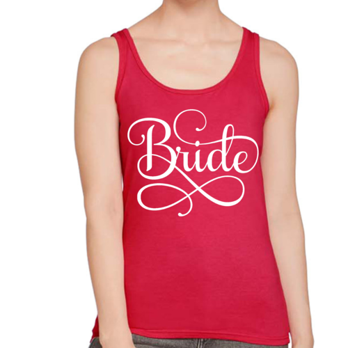 Womens Fitness Tank Top Graphic T-shirt Bride Accessories - Wedding