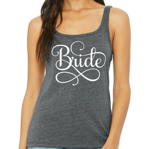 Womens Fitness Tank Top Graphic T-shirt Bride Accessories - Wedding