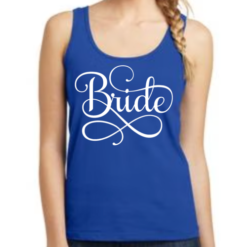 Womens Fitness Tank Top Graphic T-shirt Bride Accessories - Wedding
