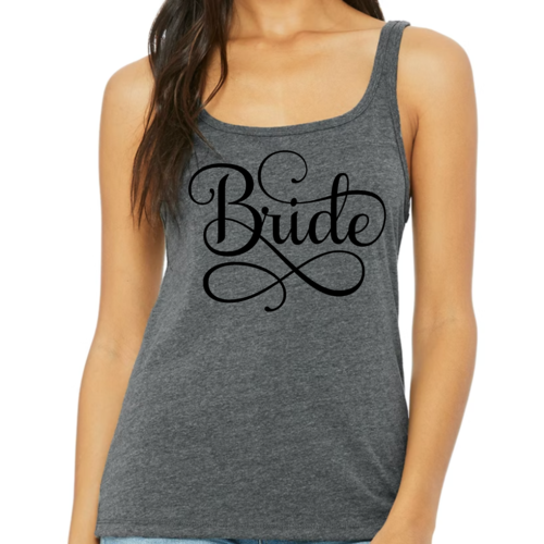 Womens Fitness Tank Top Graphic T-shirt - Bride Accessories - Wedding