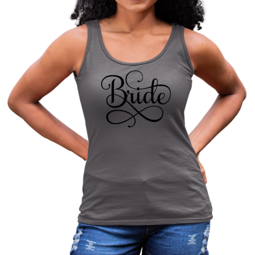 Womens Fitness Tank Top Graphic T-shirt - Bride Accessories - Wedding