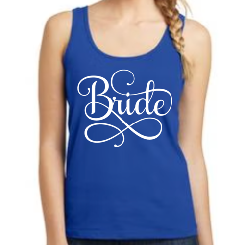 Womens Fitness Tank Top Graphic T-shirt Bride Accessories - Wedding