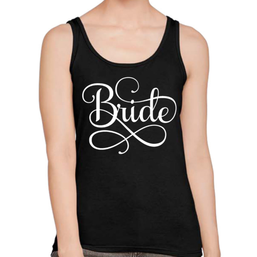 Womens Fitness Tank Top Graphic T-shirt Bride Accessories - Wedding