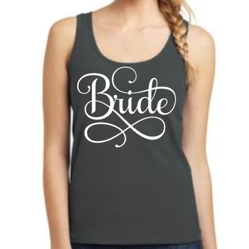 Womens Fitness Tank Top Graphic T-shirt Bride Accessories - Wedding