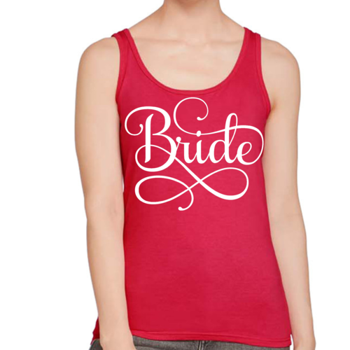 Womens Fitness Tank Top Graphic T-shirt Bride Accessories - Wedding