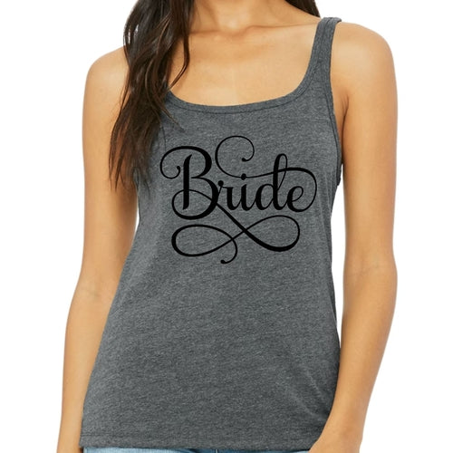 Womens Fitness Tank Top Graphic T-shirt - Bride Accessories - Wedding