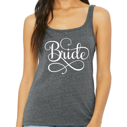 Womens Fitness Tank Top Graphic T-shirt Bride Accessories - Wedding