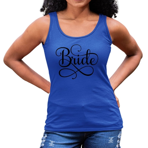 Womens Fitness Tank Top Graphic T-shirt - Bride Accessories - Wedding