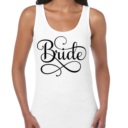 Womens Fitness Tank Top Graphic T-shirt - Bride Accessories - Wedding
